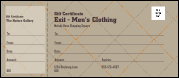 Men's Clothing Store Gift Certificate 002