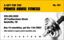 Fitness Gym Loyalty Card