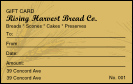Bakery Gift Card