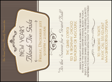Classic Brown Pinstripe Invitation