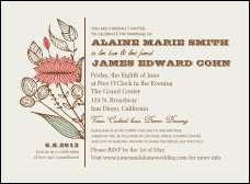 Wedding Flower Motif Invitation