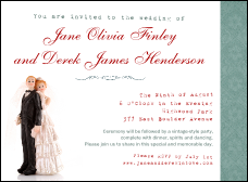 Vintage Bride and Groom Invitation