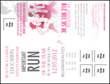Run for a Cause Pink Invitation
