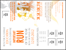 Run for a Cause Orange Invitation
