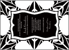 Bar Mitzvah Black & White Invitation