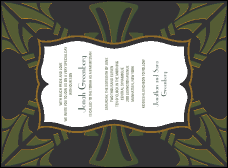 Bar Mitzvah Gold & Green Invitation