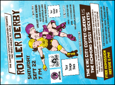 Roller Derby Jammer Invitation