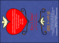 Big Heart Purple Invitation