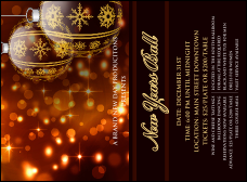 Golden Ornament Invitation