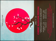 Cherry Blossom Circle Invitation