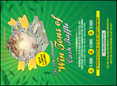 Cash Raffle Green Invitation