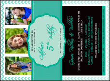 Happy Birthday Chevron Invitation