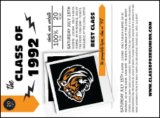 Class Reunion Mascot Orange Invitation