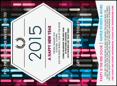 Year Neon Lights Invitation