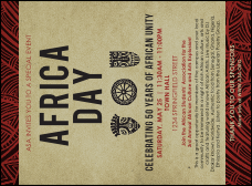 African Theme Invitation