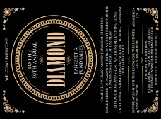 Diamonds Black Invitation