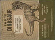 Dinosaur Illustrated Invitation