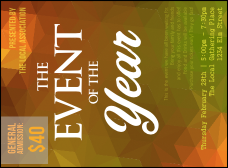 Orange Geometric Invitation