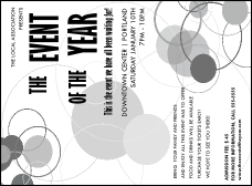 All Purpose Circles Black and White Invitation