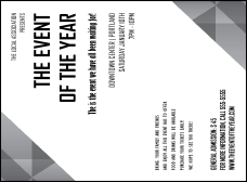 All Purpose  Corners Black and White Invitation