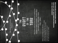 All Purpose Chalkboard Black and White Invitation