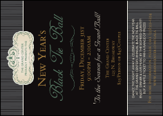 Classic Black Pinstripe Postcard