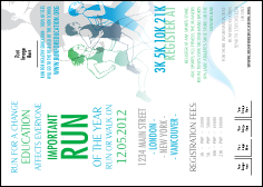 Run for a Cause Blue & Green Postcard