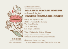 Wedding Flower Motif Postcard