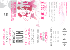 Run for a Cause Pink Postcard