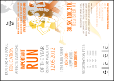 Run for a Cause Orange Postcard