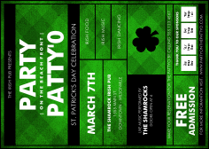 St. Patrick's Day Plaid Postcard