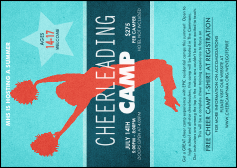 Cheerleading Jump Postcard