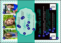 Happy Birthday Chevron Postcard