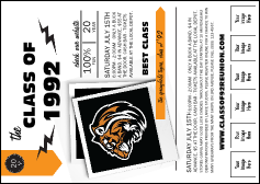 Class Reunion Mascot Orange Postcard