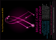 Breast Cancer Ribbon Sparkle Postcard