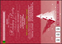 Paper Christmas Tree Red Postcard