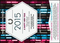 Year Neon Lights Postcard