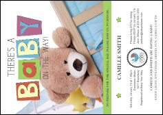 Baby Shower Teddy Postcard