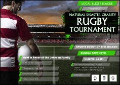 Rugby Stadium Postcard