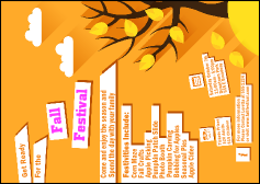 Fall Cut Paper Postcard