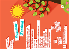 Summer Cut Paper Postcard