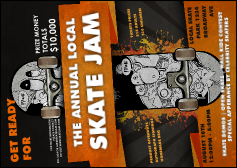 Skateboarding Postcard