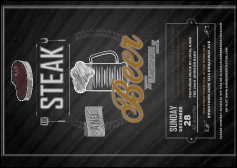 Steak & Beer Postcard