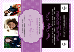 Sweet Sixteen Purple Chevron Postcard