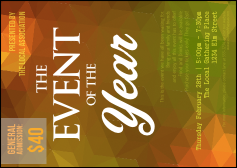 Orange Geometric Postcard