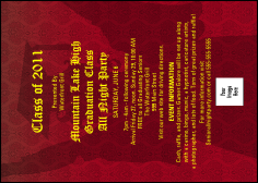 Cap and Gown Logo Postcard