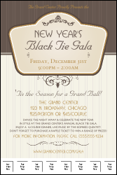 Classic Brown Pinstripe Logo Poster