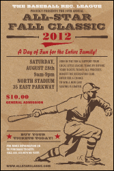 All-Star Retro Baseball Poster