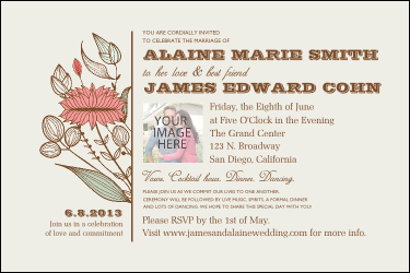 Wedding Flower Motif Image Poster