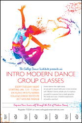 Modern Dance White Logo Poster